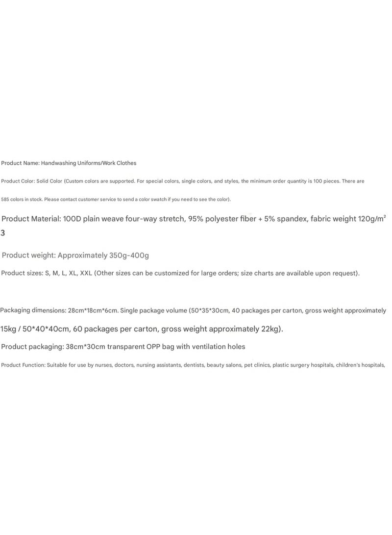 Women's Elastic Doctor Nurse Surgical Gown Work Clothes - Image 1